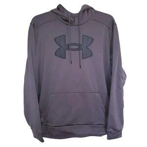 Mens Under Armour Hoodie Long Sleeve Shirt Gray Size XL Loose